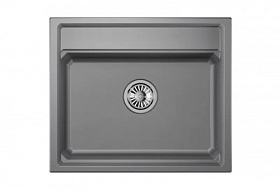 Мойка для кухни Granula KS-6003 алюминиум прямоуг. 60х51 глуб. 24,5см вып. 3 1/2" (врезная) алюминиум
