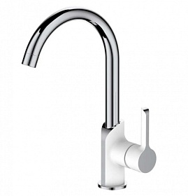 Смеситель для кухни (мойки) Osgard Ionic White 92073 хром/белый латунь