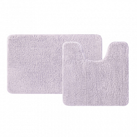 Набор ковриков для ванной комнаты и туалета Iddis Base 80х50 термопластичная резина TPR / микрофибра розовый