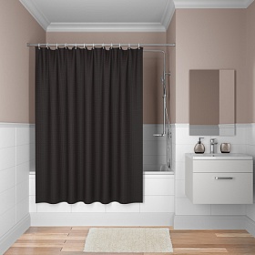 Штора для ванной Iddis Decor 180х200 полиэстер D25P218i11 коричневый