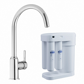 Смеситель для кухни (мойки) с водоочистителем (комплект) Swedbe Selene Plus К8041М с переключ.для фильтра питьевой воды хром латунь Водяной