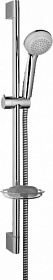 Душевая стойка с лейкой и шлангом Hansgrohe Crometta Vario 669 мм d85 мм круглая 2-х реж. с мыльницей 27764000 хром Водяной