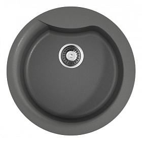 Мойка для кухни Omoikiri Yasugata 48R-PL 4993212 круглая 48,5х48,5 глуб. 23см (толщ.10мм) вып. 3 1/2" (врезная) платина