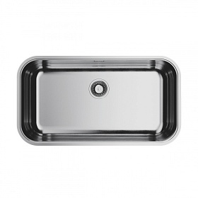 Мойка для кухни Omoikiri Omi 76-U/I IN 4993500 прямоуг. 76,5х45,7 глуб. 21см (толщ.1мм) вып. 3 1/2" (врезная, подстольная) нержавеющая сталь