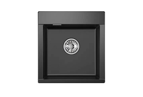 Мойка для кухни Granula Estetica ES-4701 шварц квадратная 47х50 глуб. 20см вып. 3 1/2" (накладная) шварц