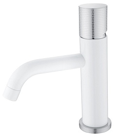 Смеситель для умывальника (раковины) Boheme Stick White Touch Chrome 121-WCR.2 хром/белый латунь