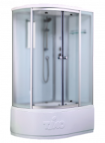 Душевая кабина 120х85х220 Timo Standart T-6620SFR асимметричная (правая) мат.дверки хром проф. задн.стенки мат.стекло верхн.душ