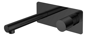 Смеситель для умывальника (раковины) внеш. и скрытая часть (в сборе) Boheme Stick Touch Matt Black 125-BB.2 чёрный латунь