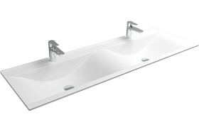 Раковина (умывальник) Velvex Pulsus 140 полувстраиваемая rkPUL.140-81 две чаши