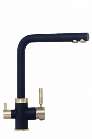 Смеситель для кухни (мойки) TopZero Prime Alphons Cosmos-10 BR с переключ.для фильтра питьевой воды антрацит латунь