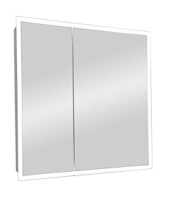 Зеркало-шкаф Континент Reflex Led 80x80 белое LED подсветка МВК027