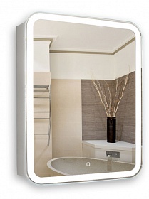 Зеркало-шкаф Azario Фиджи 60 белое LED подсветка LED-00002364 Водяной