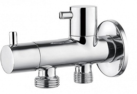 Кран угловой вентиль 1/2"х1/2"х1/2" НР-НР-НР флажок Ledeme LH507-1 Водяной