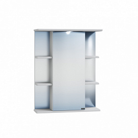 Зеркало-шкаф СаНта Герда 55 белое с полочкой LED подсветка 101021