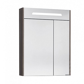 Зеркало-шкаф Акватон Сильва 60 дуб макиато LED подсветка 1A216202SIW50