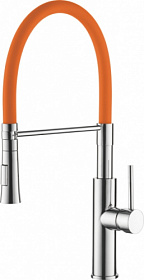 Смеситель для кухни (мойки) Ledeme H97 L4097-7 гибкий излив оранжевый латунь Водяной