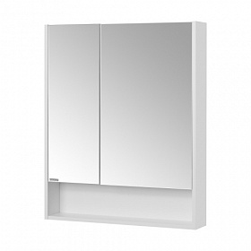Зеркало-шкаф Акватон Сканди 70 белое с полочкой 1A252202SD010 Водяной