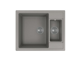 Мойка для кухни Florentina Липси 620К 20.465.D0620.307 прямоуг. 62х51 глуб. 20см вып. 3 1/2" (врезная) серый шелк