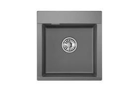 Мойка для кухни Granula Estetica ES-4701 графит квадратная 47х50 глуб. 20см вып. 3 1/2" (накладная) графит
