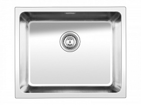 Мойка для кухни Ukinox Лофт LOB450.400-GT10P с выпуском прямоуг. 49х44 глуб. 20см (толщ.1мм) вып. 3 1/2" (подстольная) нержавеющая сталь