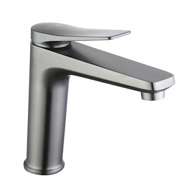 Смеситель для умывальника (раковины) Lemark Bronx LM3737GM графит латунь Водяной