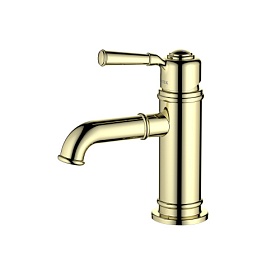 Смеситель для умывальника (раковины) Aquatek Классик 72 AQ1510PG золото латунь