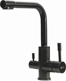 Смеситель для кухни (мойки) Lemark Expert LM5061BLN с переключ.для фильтра питьевой воды чёрный нерж. сталь