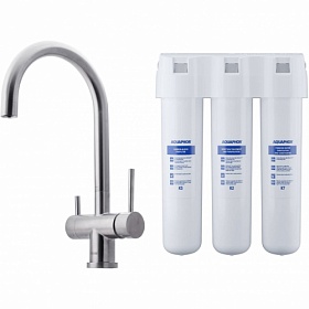 Смеситель для кухни (мойки) с водоочистителем (комплект) Swedbe Selene Plus К8042K с переключ.для фильтра питьевой воды хром нерж. сталь Водяной