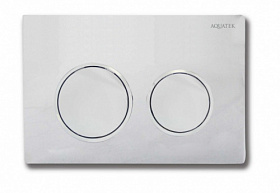Кнопка смыва (клавиша) для инсталляции Aquatek Small прямоугольная c кругл.кнопками хром глянец TDI-0000002 Водяной