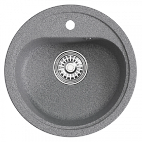 Мойка для кухни Mixline ML-GM10 551810 круглая 44х44 глуб. 18см вып. 3 1/2" (врезная) тёмно-серая