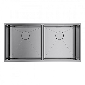 Мойка для кухни Omoikiri Taki 86-2-IN 4993791 прямоуг. 86,5х44 глуб. 20см (толщ.1,2мм) вып. 3 1/2" (универсальная) PVD нержавеющая сталь