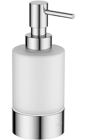 Дозатор жидкого мыла латунь/стекло Aquatek Лира AQ4429CR хром