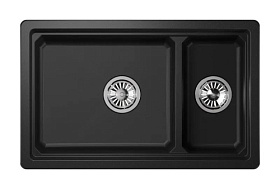 Мойка для кухни Granula KS-7304U черный прямоуг. 73х45 глуб. 22см вып. 3 1/2" (подстольная) чёрная