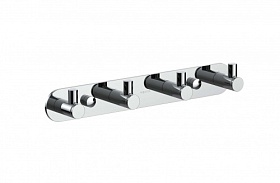 Крючок 4-ой на планке Aquatek Европа AQ4123CR хром Водяной