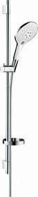 Душевая стойка с лейкой и шлангом Hansgrohe Raindance Select S 3jet 1008 мм d150 мм круглая 3-х реж. с мыльницей 27803400 хром Водяной