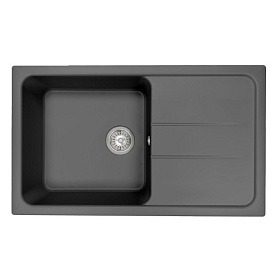 Мойка для кухни Florentina Специя 860 17.060.D0860.302 прямоуг. 86х51 глуб. 20см вып. 3 1/2" (врезная) крыло универсал антрацит