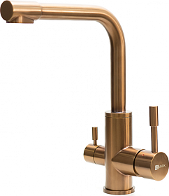 Смеситель для кухни (мойки) Lemark Expert LM5061RGN с переключ.для фильтра питьевой воды розовое золото нерж. сталь