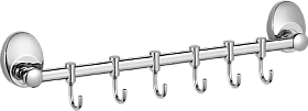 Крючок 6-ой подвижный на планке Haiba HB16 HB1615-6 хром