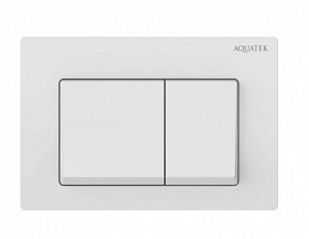 Кнопка смыва (клавиша) для инсталляции Aquatek Small прямоугольная белая TDI-0000004 Водяной
