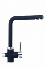 Смеситель для кухни (мойки) TopZero Prime Alphons Galaxy-40 CR с переключ.для фильтра питьевой воды чёрный латунь Водяной