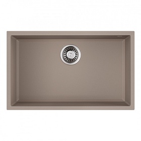 Мойка для кухни Omoikiri Tedori 66-U-SA 4993974 прямоуг. 66х42 глуб. 20см (толщ.10мм) вып. 3 1/2" (подстольная) бежевая