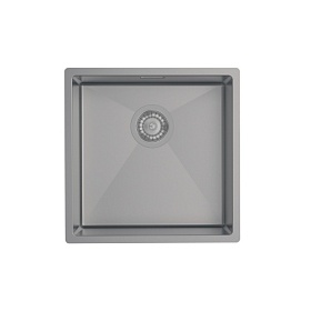 Мойка для кухни Iddis Edifice EDI44G0i77 квадратная 44х44 глуб. 19см (толщ.1мм) вып. 3 1/2" (врезная, подстольная) графит Водяной