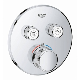 Смеситель для душа термостат (внешняя часть) Grohe Grohtherm SmartControl 29119000 хром латунь