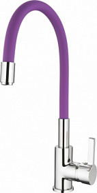 Смеситель для кухни (мойки) Ledeme Rainbow L4898-8 гибкий излив фиолетовый латунь