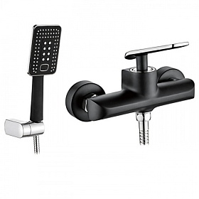 Смеситель для душа Ledeme H74B L2074B чёрный латунь