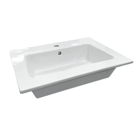 Раковина (умывальник) Sanita Luxe Family 60 полувстраиваемая WB.FN/Family/60-C/WHT.G/S1 фарфор