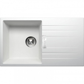 Мойка для кухни Tolero Classic TL-750.923 прямоуг. 75х43,5 глуб. 21,6см вып. 3 1/2" (врезная) крыло универсал белая