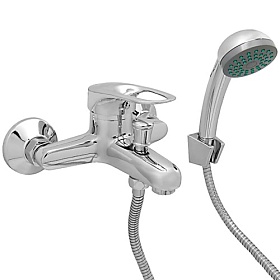 Смеситель для ванны/душа (короткий излив) Frap H28 F3028-В хром силумин Водяной