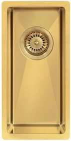 Мойка для кухни TopZero TNL/R10 ColorX TNL 171 GOLD прямоуг. 21х44 глуб. 20см (толщ.1,2мм) вып. 3 1/2" (врезная, подстольная) золото