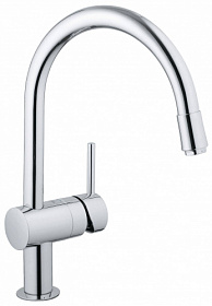 Смеситель для кухни (мойки) Grohe Minta 32918000 вытяжной излив хром латунь